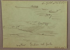 Zeichnung, Sonnenuntergang, Kind beim Essen, 22. Dezember 1870 von Frederic Edwin Church