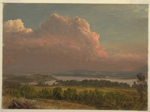 Sonnenuntergang über dem Hudson Valley von Frederic Edwin Church