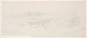 Zeichnung, Tempel am Morgen, Baalbek, 12. Mai 1868 von Frederic Edwin Church