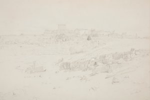 Zeichnung, Tempel am Morgen, Baalbek, 12. Mai 1868 von Frederic Edwin Church