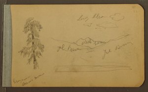 Baum, Berge, 1889 von Frederic Edwin Church