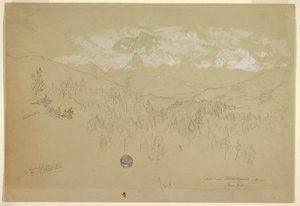 Blick bei Berchtesgaden, Bayern, Juni 1868 von Frederic Edwin Church