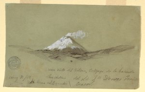 Ansicht von Cotopaxi von der Hacienda San Antonio, Ecuador, 30. August 1853
