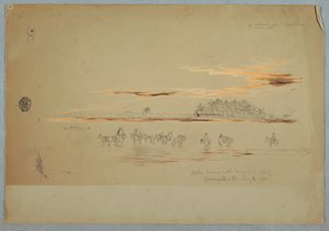 Wasserträger in der Magdalena (Bucht), Barranquilla, Republik Nueva Grenada, jetzt Kolumbien, 2. Mai 1853 von Frederic Edwin Church