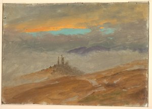 Winterlandschaft, Blick auf Zuarry Hill, Dämmerung, 1850–60 von Frederic Edwin Church