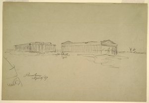 Skizzen, Paestum, Süditalien