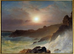 Sonnenaufgang an der Küste von Maine in den Vereinigten Staaten im Jahr 1863. Gemälde von Frederic Church (1826-1900)