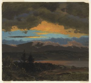 Sonnenuntergang über dem Hudson Valley, New York von Frederic Edwin Church