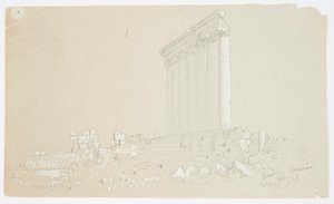 Tempel des Jupiter bei Sonnenaufgang, Baalbek von Frederic Edwin Church