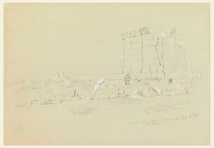Tempel mit Semua [heutiges as-Samu] in der Ferne