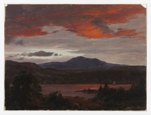 Turner Pond mit Pomola Peak und Baxter Peak, Maine von Frederic Edwin Church