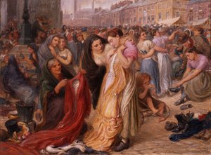 Fabrikmädchen auf dem Altkleidermarkt, Knott Mill von Frederic James Shields