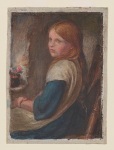 Studie eines sitzenden jungen Mädchens, ca. 1870