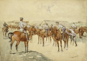 Ein Aufruf zu den Waffen von Frederic Remington