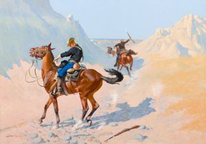 Die Vorhut oder Das militärische Opfer, Der Hinterhalt von Frederic Remington