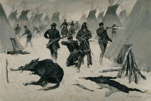 Die Niederlage von Crazy Horse von Frederic Remington