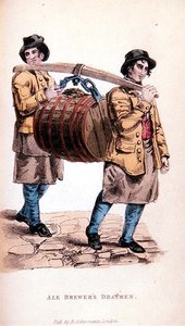 Die Ale-Brauer Draymen aus Ackermanns Welt im Miniaturformat von Frederic Shoberl