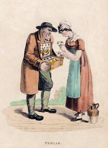 Der Hausierer aus Ackermanns Welt im Miniaturformat, 1820er