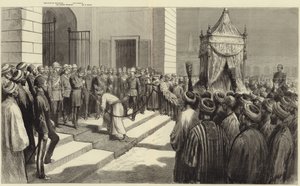 Der Khedive salutiert den heiligen Teppich in Kairo vor seiner Absendung nach Mekka