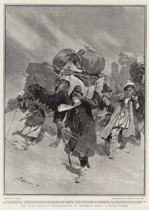 Dr. Sven Hedins Erkundung in Zentralasien, ein Sandsturm von Frederic de Haenen
