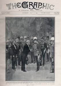 Entente cordiale: der Besuch des französischen Präsidenten Emile Loubet in London. König Edward VII. begrüßt M. Loubet am Victoria-Bahnhof