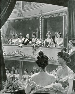 König Edward VII. und Familie im Covent Garden von Frederic de Haenen