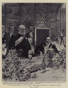 Das Bankett des Lord Mayor in der Guildhall, Lord Salisbury antwortet für die Minister Ihrer Majestät von Frederic de Haenen