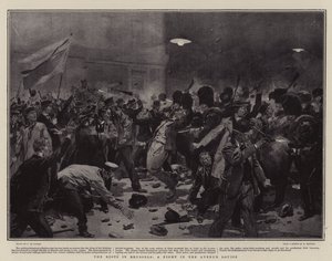 Die Unruhen in Brüssel, ein Kampf in der Avenue Louise von Frederic de Haenen