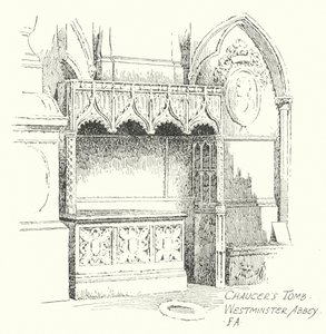 Chaucers Grab, Westminster Abbey von Frederick Adcock