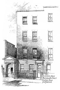 Haus von John Flaxman, Buckingham Street, Euston Road, London, 1912 von Frederick Adcock