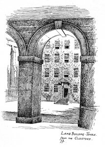 Lamb Building, Temple, von den Kreuzgängen, London