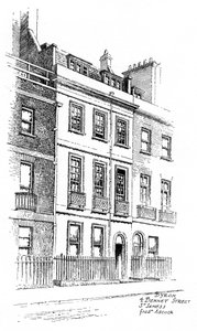 Haus von Lord Byron, 4 Bennet Street, St James, London, 1912 von Frederick Adcock
