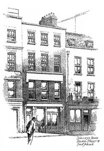 Haus von Percy Bysshe Shelley, Poland Street, Borough of Westminster, London, 1912 von Frederick Adcock