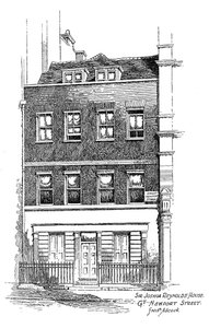 Haus von Sir Joshua Reynolds, Great Newport Street, London von Frederick Adcock