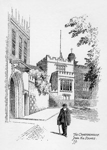 Die Charterhouse vom Platz aus, London, 1912 von Frederick Adcock