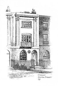 Haus von Thomas Carlyle, Ampton Street, London, 1912