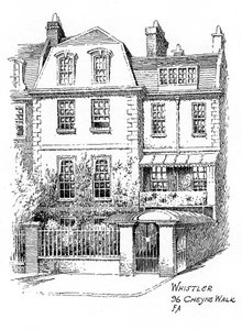 Whistlers Haus, 96 Cheyne Walk, Chelsea, London, 1912
