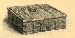 Holz- und Lederschatulle, 1350-1370, 1881