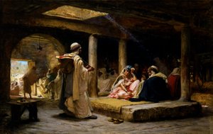 Café in Biskra, Algerien, 1884 von Frederick Arthur Bridgman