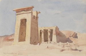 Der Tempel von Dendur, zeigt den Pylon von Frederick Arthur Bridgman