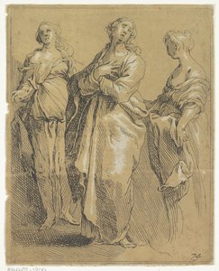 Drei stehende Figuren von Frederick Bloemaert