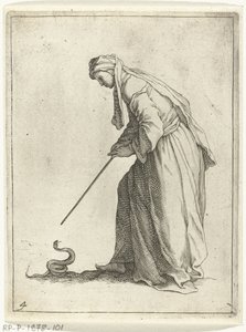 Frau mit einer Schlange