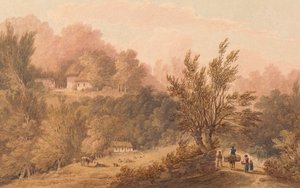 Ein Weg mit Figuren - Isle of Wight (?) von Frederick Calvert