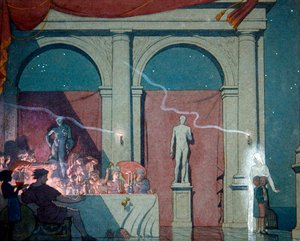Tyltyl dreht den Diamanten, Illustration aus Akt IV Szene IV von 