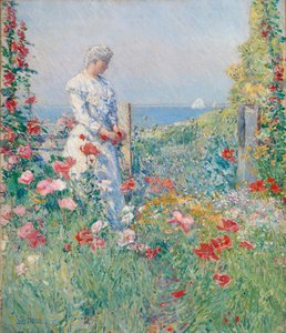 Im Garten Celia Thaxter in ihrem Garten, 1892