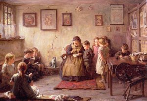 Die Dorfschule von Frederick George Cotman