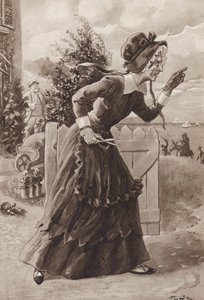 Betsey Trotwood aus David Copperfield, von Charles Dickens von Frederick George Lewin
