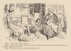 "Tante, gehen Katzen nicht in den Himmel?" von Frederick Henry Townsend