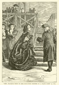 Mrs. Macleod ging in einem schwarzen Kleid zu ihrer Hinrichtung von Frederick Henry Townsend