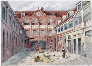 Das Blaue Eber Gasthaus, Holborn, London, ca. 1840 von Frederick Napoleon Shepherd
